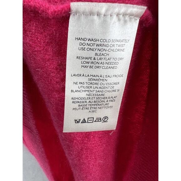 New Free People Ottoman Cashmere Tunic Sweater Hot Hot Pink Oversized - Picture 7 of 7
